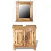 Image de Vidaxl Meuble De Salle De Bain Avec Miroir Bois Massif De Manguier