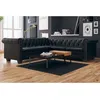 Image de CanapÃ© D'angle Chesterfield 5 Places Cuir SynthÃ©tique Noir