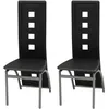 Image de vidaXL Chaises de salle Ã  manger 2 pcs Noir Similicuir