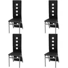 Image de vidaXL Chaises Ã  manger lot de 4 noir similicuir