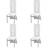 Image de vidaXL Chaises Ã  manger lot de 4 blanc similicuir
