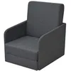 Image de vidaXL Fauteuil convertible Gris foncÃ© Tissu