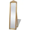 Image de Miroir sur pied lot 1 Style baroque Bois Verre DorÃ© 40x160 cm