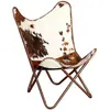 Image de Fauteuils VidaXL  Fauteuil  Papillon en cuir marron P31599874