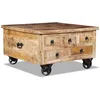 Image de vidaXL Table basse Bois de manguier brut 70 x 70 x 40 cm