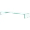 Image de vidaXL Meuble TV/pour moniteur 110x30x13 cm verre transparent