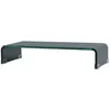 Image de Meuble Tv/ Support Pour Moniteur 60 X 25 X 11 Cm Verre Noir