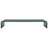Image de Meuble TV/ Support pour moniteur 90 x 30 x 13 cm Verre Noir
