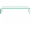 Image de vidaXL Meuble TV / de moniteur 60 x 25 x 11 cm Verre Blanc