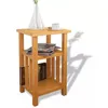 Image de Table D'appoint Avec ÃtagÃ¨re Ã Revues ChÃªne Massif 27x35x55 Cm