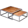 Image de vidaXL Ensemble de table basse 2 piÃ¨ces Bois d'acacia massif