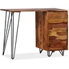 Image de Vidaxl Bureau Avec 1 Tiroir Et 1 Armoire Bois Massif