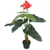 Image de vidaXL Plante artificielle avec pot Anthurium 90 cm Rouge et Jaune