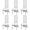 Image de vidaXL Chaises Ã  manger lot de 6 blanc similicuir