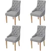 Image de Chaises De Salle Ã Manger 4 Pcs Gris Clair Tissu
