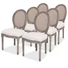 Image de Chaises De Salle Ã Manger 6 Pcs CrÃ¨me Tissu