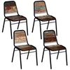 Image de Chaises De Salle Ã Manger 4 Pcs Bois De RÃ©cupÃ©ration Solide