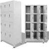 Image de Vidaxl Armoire Ã Casiers Avec 12 Compartiments 90 X 45 X 180 Cm Gris