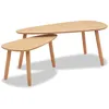 Image de Ensemble de tables basses 2 pcs Bois de pin massif Marron - vidaXL