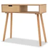 Image de vidaXL Table console Bois de pin massif 80 x 30 x 72 cm Marron