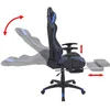 Image de vidaXL Chaise de bureau inclinable avec repose-pied Bleu