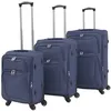 Image de Vidaxl Jeu De Valises Souples 3 Pcs Bleu Marine