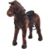 Image de Jouet En Peluche Cheval Marron Et Noir Xxl