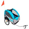 Image de Remorque De VÃ©lo Pour Enfants Gris Et Bleu 30 Kg