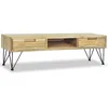 Image de Meuble Tv 120 X 35 X 35 Cm Teck Massif