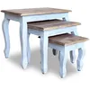 Image de Ensemble de tables gigognes 3 pcs Bois de rÃ©cupÃ©ration massif - vidaXL