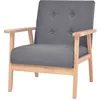 Image de vidaXL Fauteuil Gris foncÃ© Tissu