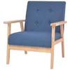 Image de vidaXL Fauteuil Bleu Tissu