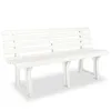 Image de Vidaxl Banc De Jardin 145,5 Cm Plastique Blanc