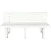 Image de Salons de jardin VidaXL  Banc de jardin  Plastique Blanc 145,5 cm P31599717