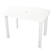 Image de Table De Jardin Blanc 101 X 68 X 72 Cm Plastique