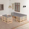Image de vidaXL Banc Lin Bois solide 150x40x48 cm Gris foncÃ©