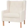 Image de Fauteuil Tissu Blanc CrÃ¨me