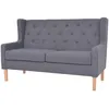 Image de vidaXL CanapÃ© Ã  2 places Tissu Gris