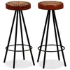 Image de Vidaxl Tabourets De Bar Lot De 2 Cuir VÃ©ritable