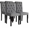 Image de Vidaxl Chaises De Salle Ã  manger 4 Pcs Gris FoncÃ© Tissu
