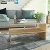 Image de Table Basse En AgglomÃ©rÃ© 90 X 59 X 42 Cm ChÃªne