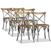 Image de Chaise de salle Ã  manger 6 pcs Bois de manguier massif et acier - VidaXL