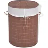 Image de vidaXL Panier Ã  linge ovale Bambou Marron