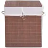 Image de vidaXL Panier Ã  linge rectangulaire Bambou Marron