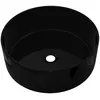 Image de vidaXL Lavabo rond CÃ©ramique Noir 40 x 15 cm