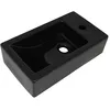 Image de vidaXL Vasque avec trou de robinet CÃ©ramique Noir 46 x 25,5 x 12 cm