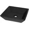 Image de Lavabo CÃ©ramique carrÃ© Noir 41,5 x 41,5 x 12 cm