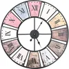 Image de vidaXL Horloge murale vintage avec mouvement Ã  quartz 60 cm XXL