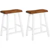 Image de vidaXL Tabourets de bar lot de 2 bois massif