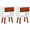 Image de vidaXL Table de chevet 2 pcs Bois d'acacia massif 40x30x57 cm